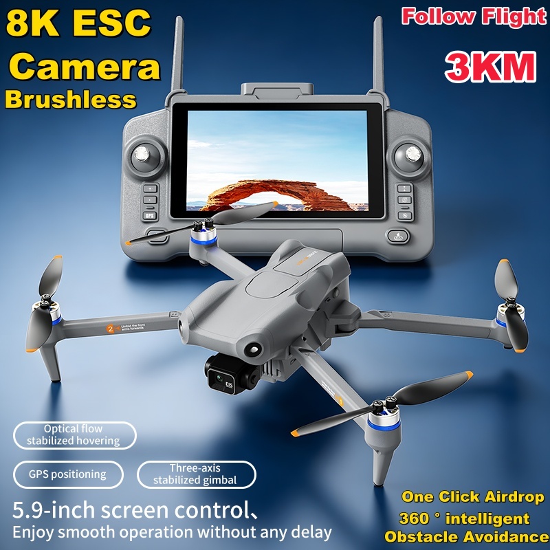 4 In 1 Esc - Dron con cámara 8K ESC, pantalla