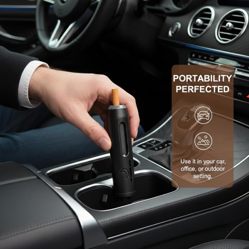 Cenicero portátil para coche,  - Smoke Stopper reseña y precio