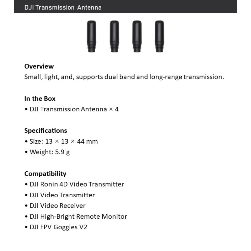 Antena de transmisión DJI – de - Dji Goggles reseña y precio