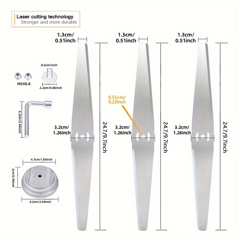 3 piezas de cuchillas rectas p - 5 Inch Propeller reseña y precio